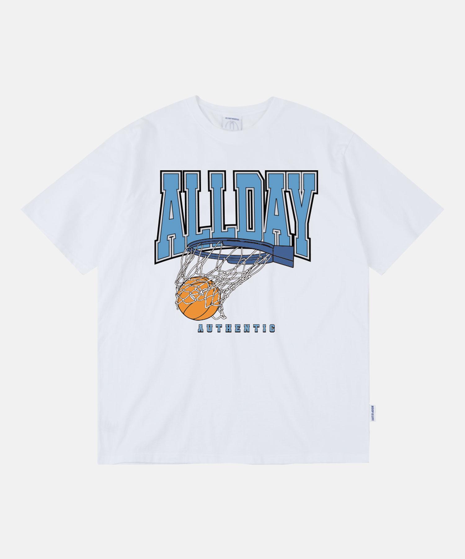 All Day Hux All Day Big Logo Short Sleeve T-Shirt White 3