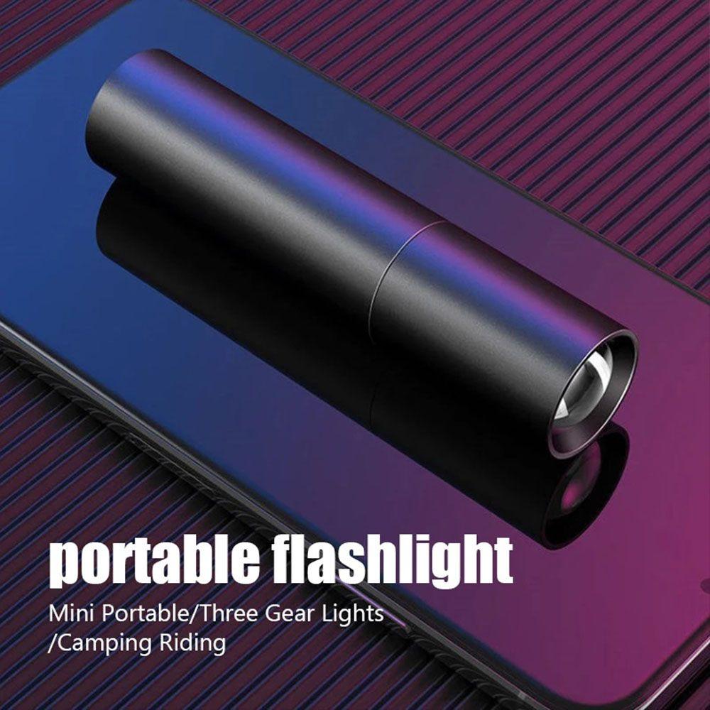 Zoom Super Powerful Flashlights Rechargeable High Power LED Flashlight Torch Mini 3 Light Mode Pocket Light Lamp Portable