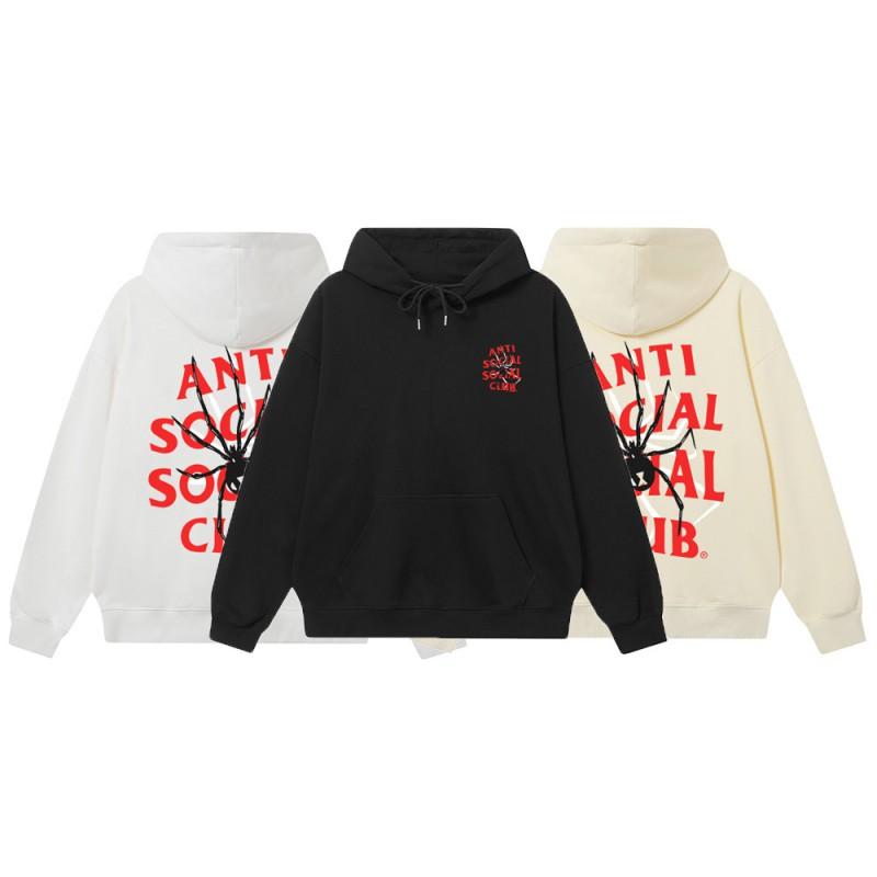 ASSC Spider Print Hoodie Loose Fit Sweatshirt Men Women Casual Top