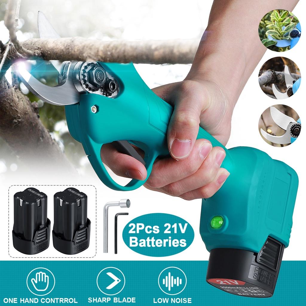 Cordless Pruner Electric Pruning Shear Trimmer Cutter Efficient Fruit Tree Bonsai Garden Scissors with Lithium-ion 10x4x27.5cm