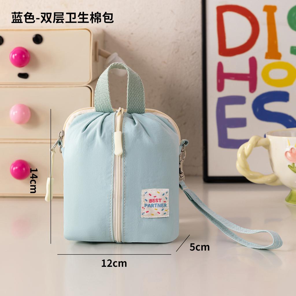 Portable Sanitary Napkin Storage Pouch Hand-held Makeup Bag Sanitary Pad Bag Cosmetics Organizer Travel Organizers Toiletry Bag