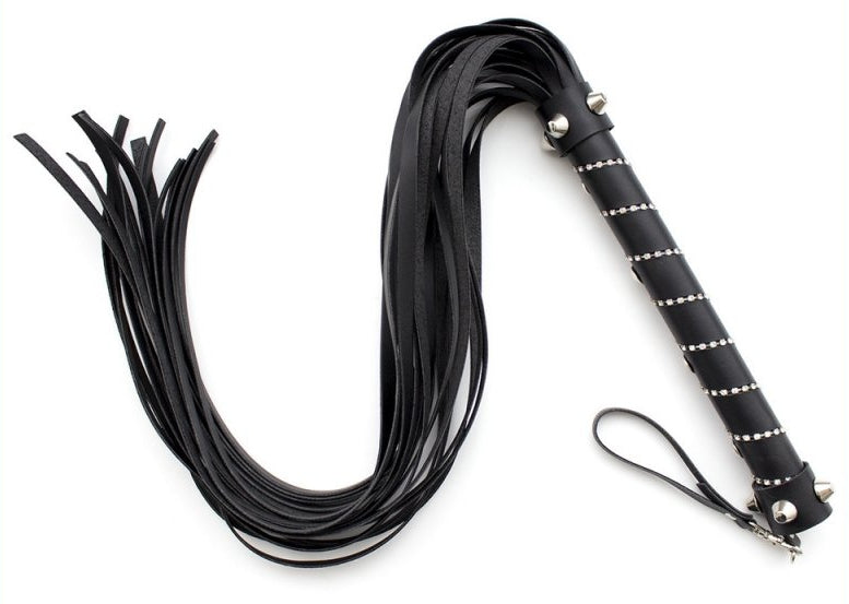Martinet Long Diamond 75cm Noir - Correct Me - Fouets, Cravaches & Plumeaux