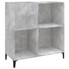 VidaXL Record Cabinet Concrete Grey 84.5x38x89 Cm Engineered Wood 832001