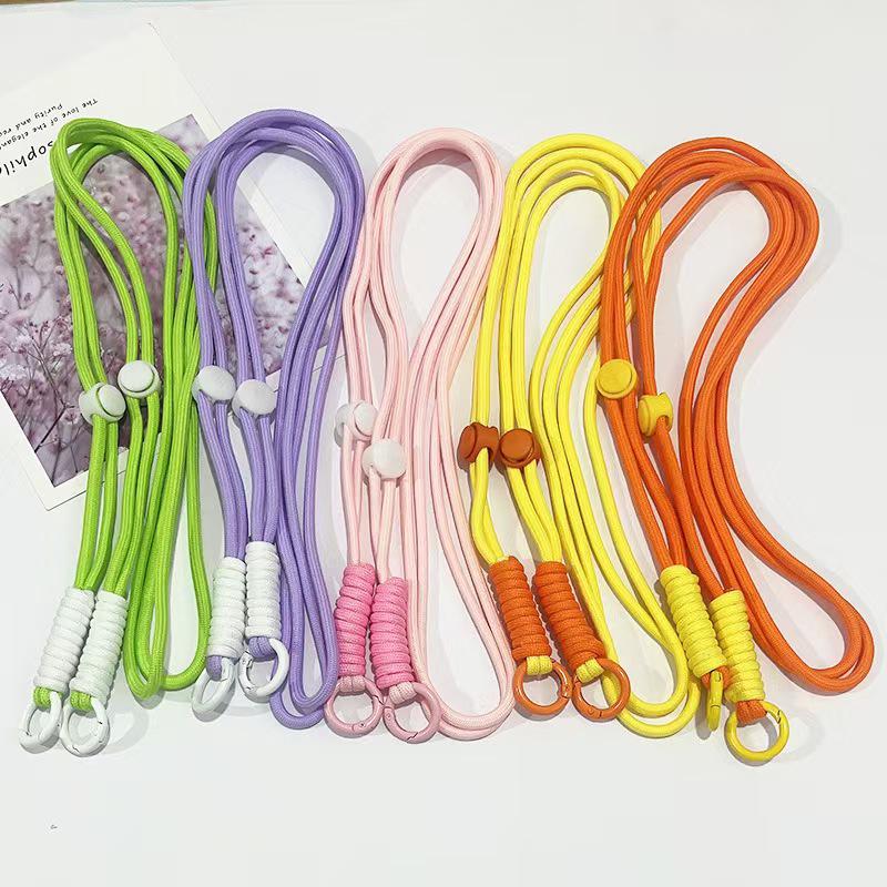 Adjustable Braided Mobile Phone Lanyard with Detachable Crossbody Strap and Shoulder Chain