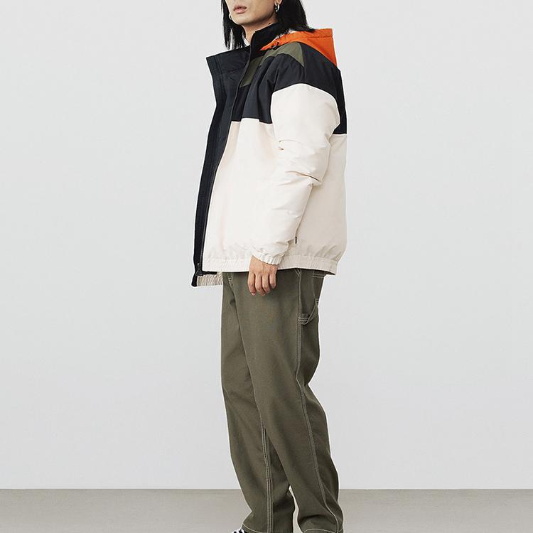 Vans Warm Color Block Sports Hooded Down Jacket Men Outerwear White VN0A54IP3KS