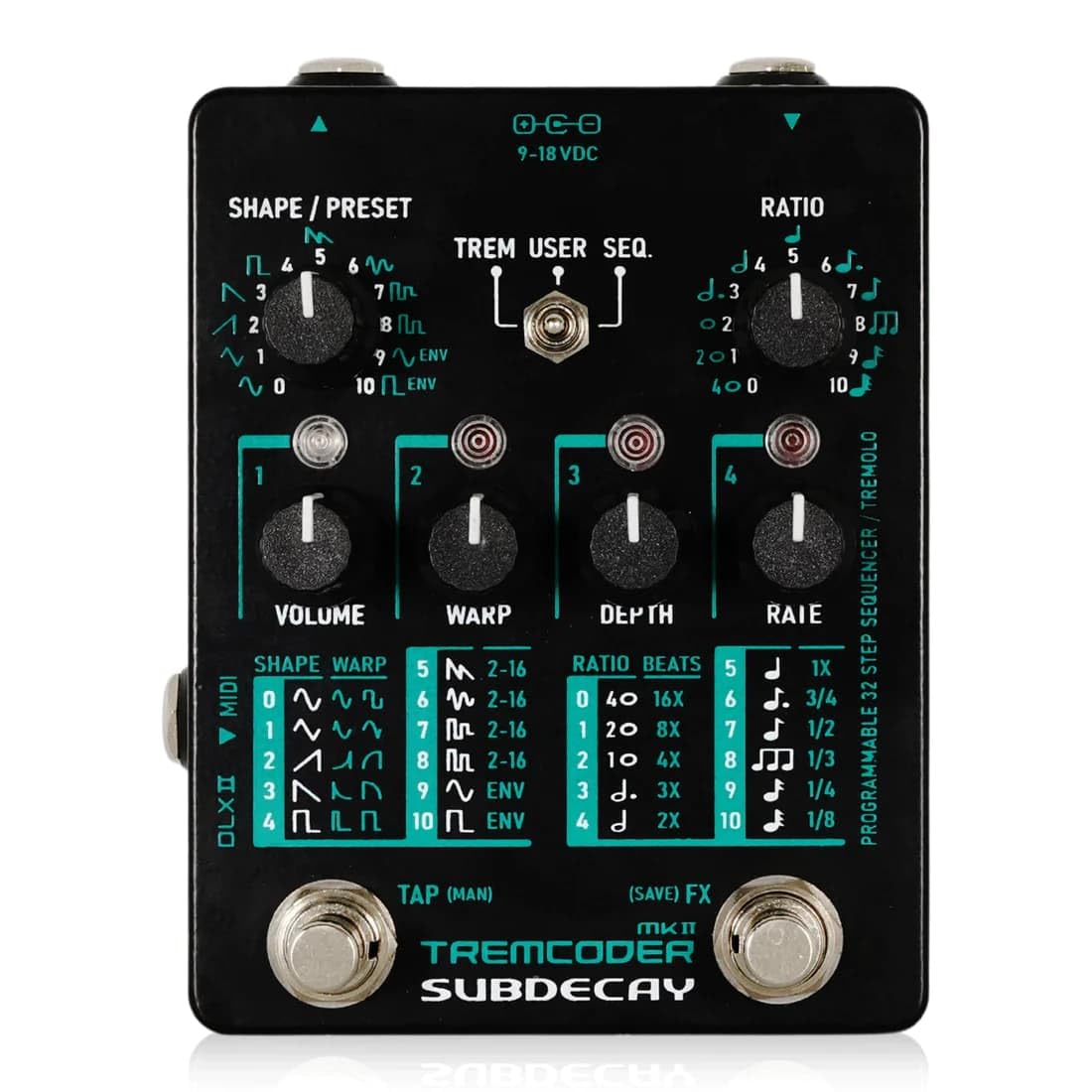 

Subdecay Sub Decay TremCoder 2 Tremolo Effector Sequencer Pedal