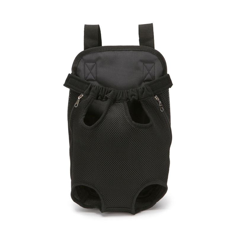 Portable Pet Backpack Adjustable Shoulder Strap Dog Travel Bag Canvas Dog Bag Mesh Cloth Chest Pack