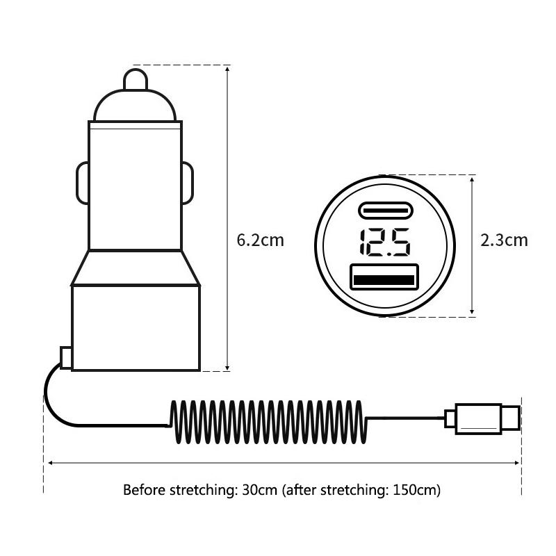 100W Newly Car Digital Display Charger Fast Charging For Porsche Cayenne Panamera Macan 911 718 Taycan Boxster Cayman 918 Pajun