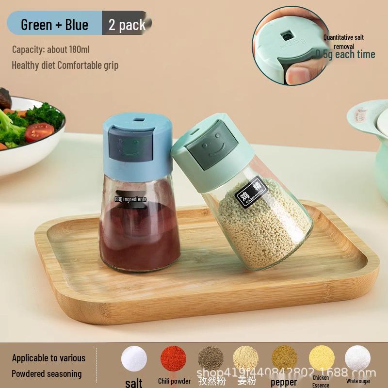Newcomer Discount: Press-Type Kitchen Seasoning Jar - Salt Control, Sealed, Moisture-Proof
