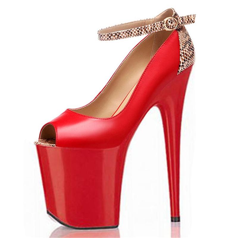 One piece of 2025 new model, wind high heel, table shoes 16CM ultra-fine heel women's shoes