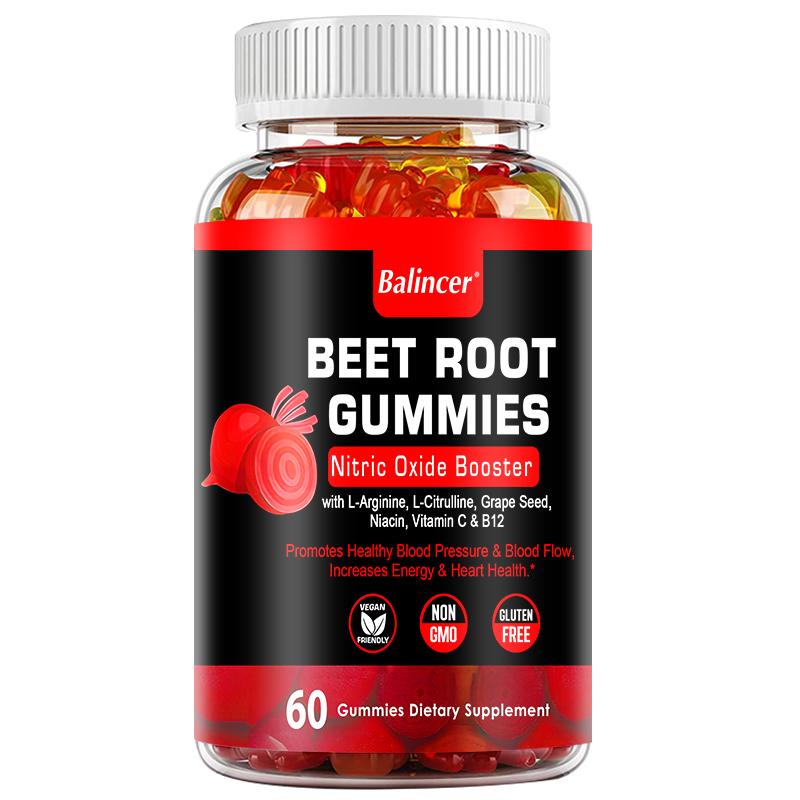 Balincer Rote-Bete-Gummibärchen Stickstoffmonoxid-Booster, 60 Stück
