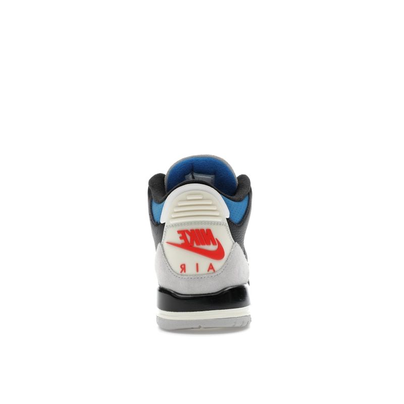 Air Jordan 3 Retro OG GS Rare Air Kids Sneakers Black Chile-Red Neutral-Grey IB8968-004