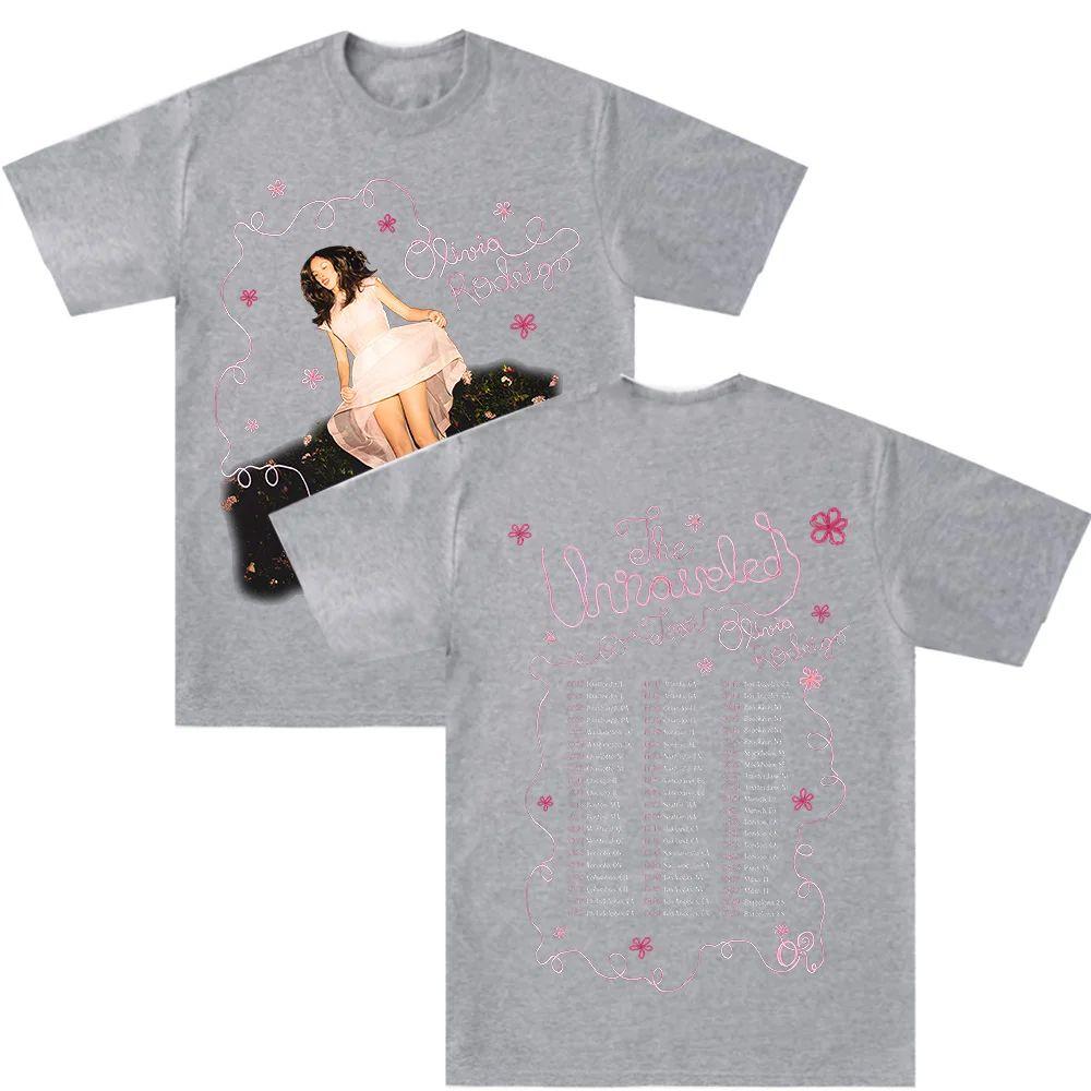 The Unraveled Tour T-shirt 2026 Rodrigo Singer Clothes Y2k Fashion Short Sleeve O Neck Tees Women Men Clothing Graphic Tee