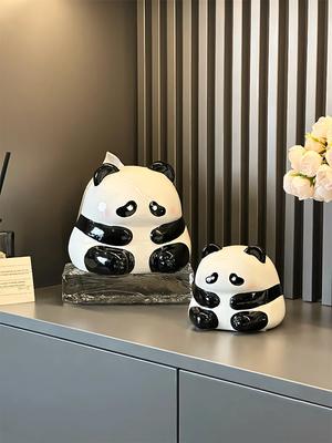 Cute Panda Tissue Box Decorative Piggy Bank Creative Home Crafts Living Room Coffee Table Desktop Tissue Storage Paper Box