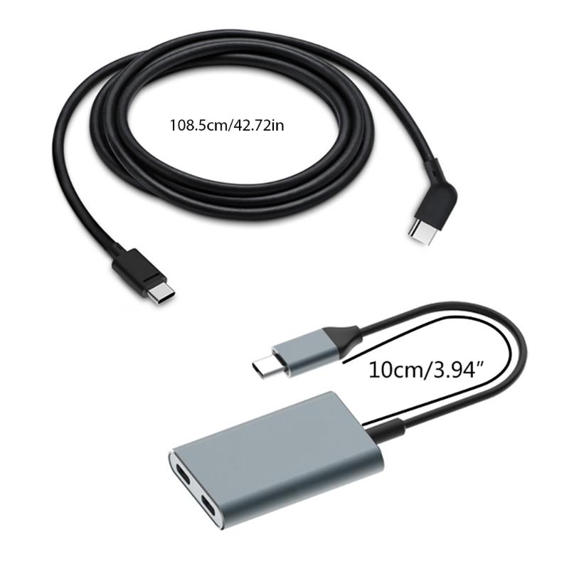 AR Glasses Charging Adapter Type C Connection Wires Mini Expansion Dock for Keep Device Powered and Ready 120mm