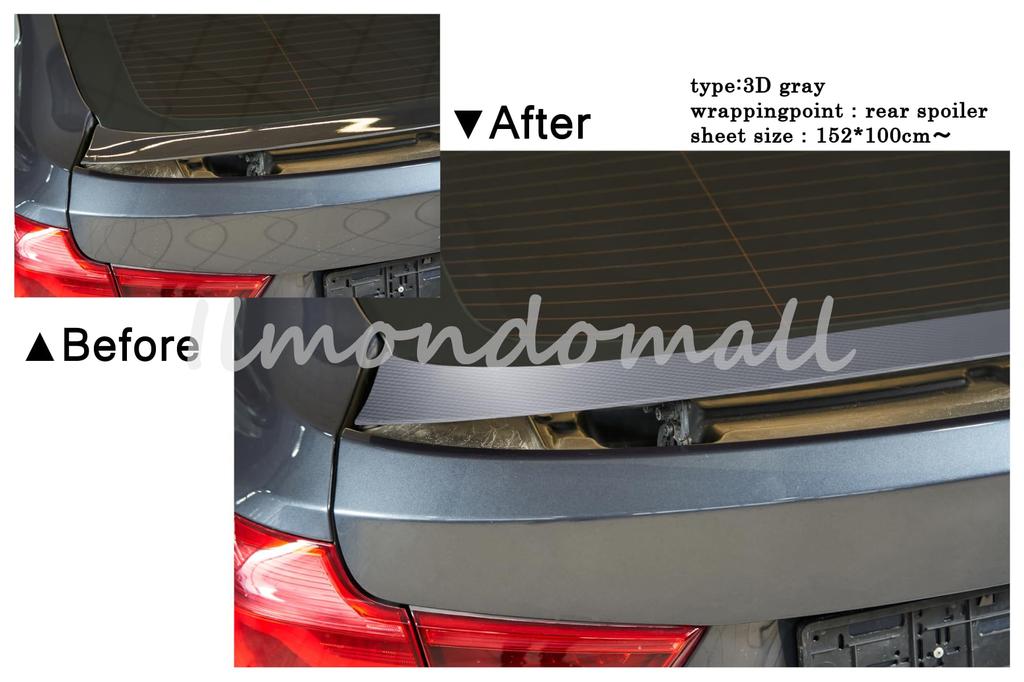IlMondoMall Carbon Fiber 3D Carbon Fiber Look Car Wrap with Air Grooves x 3D Sheet, (152cm 35cm, Gray)