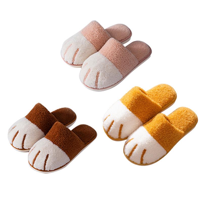 Cotton Shoes, Women's Plush Shoes, Warm Indoor Soft-soled Slippers