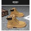 Men S Fleece Lined High Top Martin Boots Thick Sole Warm Vintage Work Boots