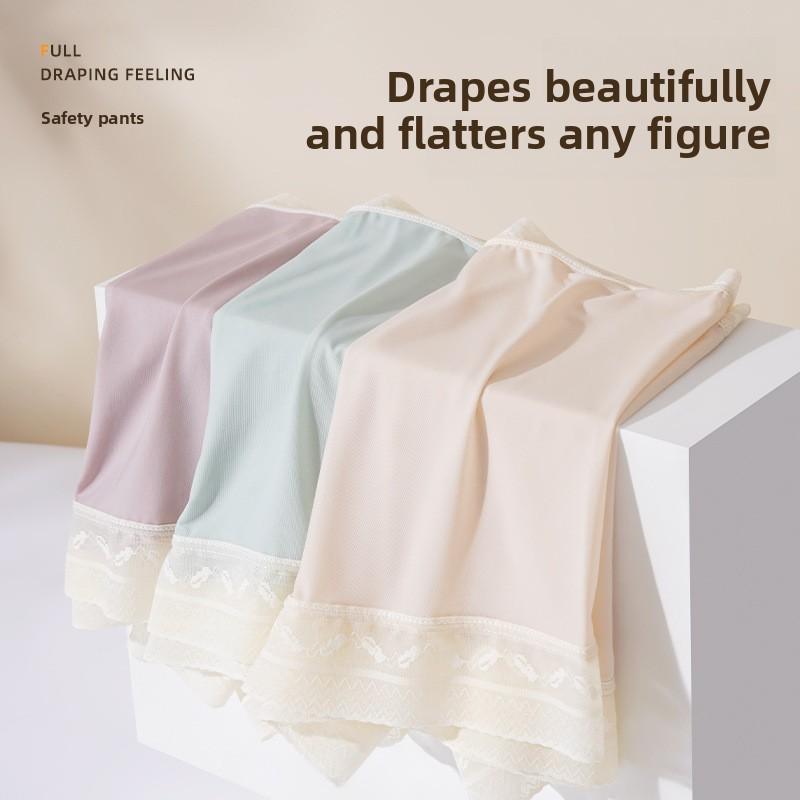 Ladies Spring and Summer Thin Style Ice Silk No Trace No Edge Breathable Boxer Briefs