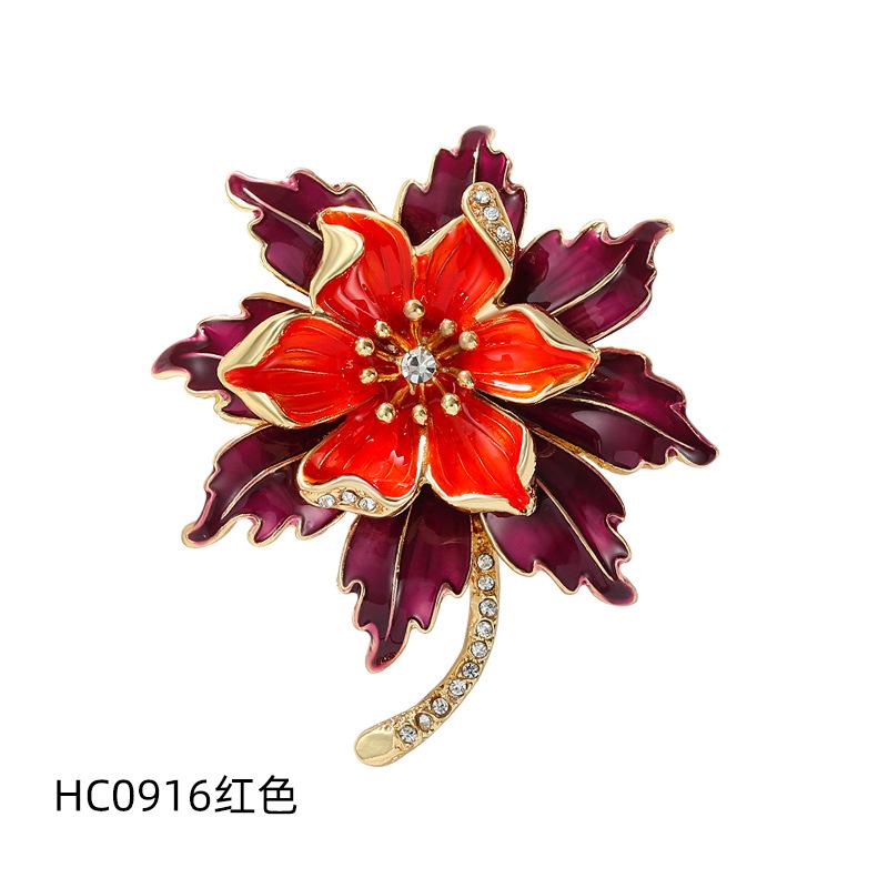 High-end light luxury imitation enamel sunflower brooch women s high-end elegant autumn and winter coat jacket suit pin accessories