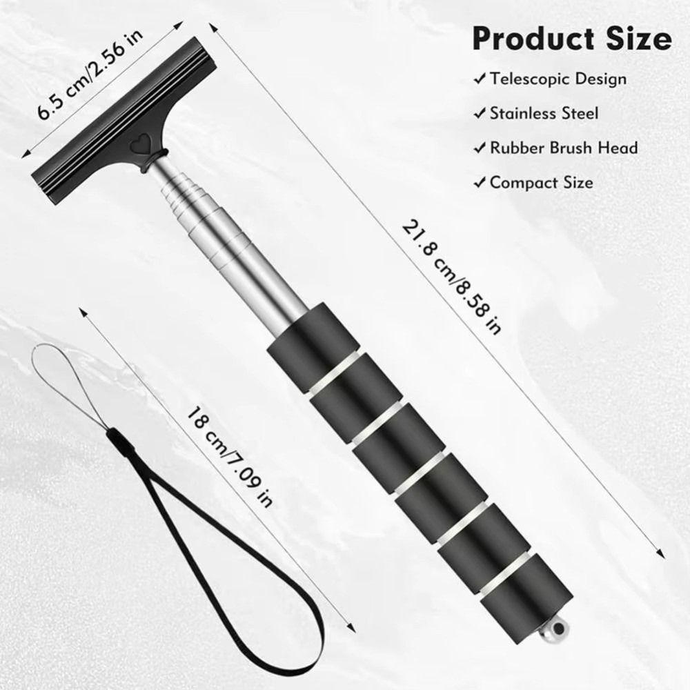 Multifunctional Rearview Mirror Squeegee Extendable Handle Car Side Mirror Squeegee