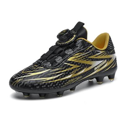 28-39 School Children's Football Shoes with Rotating Buckle and Spikes Soccer Shoes for Boys