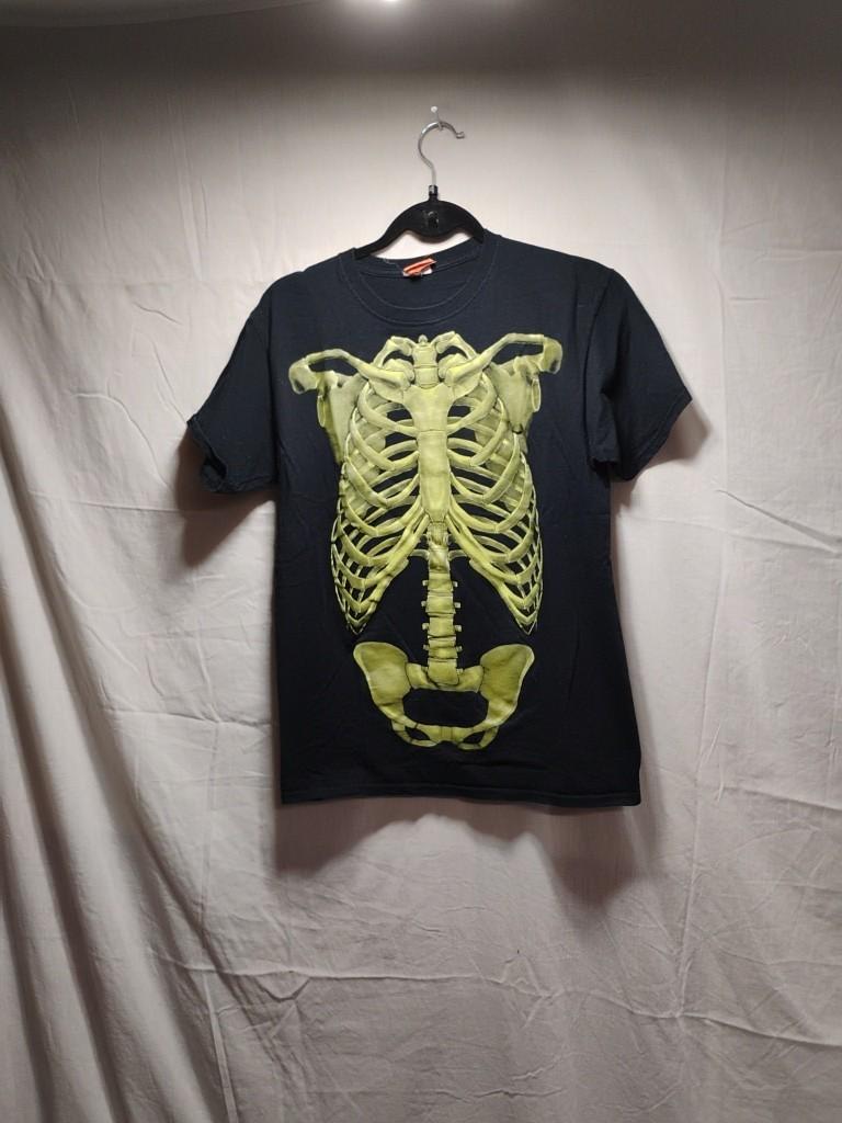 Halloween Glow In The Dark Skeleton T Shirt Size Medium ? S разноцветный