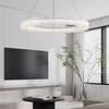 Italian Minimalist Resin Chandelier: Modern Round Light, High-End Luxury Eye-Protecting Design for Living Room
