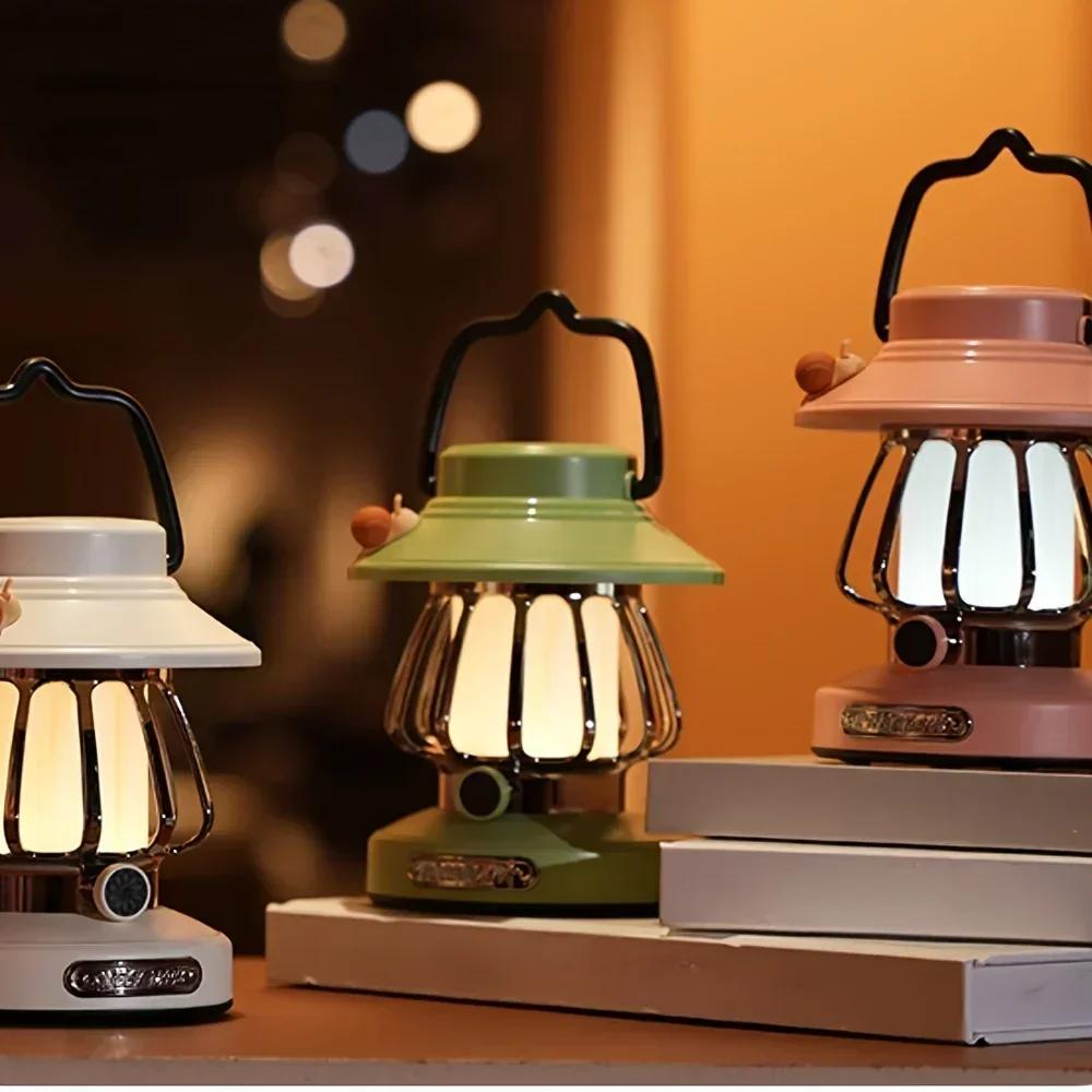Retro Snail Camping Light - Rechargeable Portable LED for Tent Atmosphere & Courtyard Decoration
