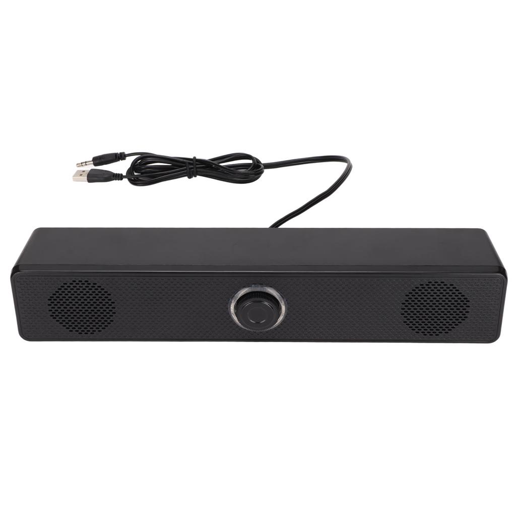 E 350TS Computer Speaker 3.5mm Input USB Powered Wired Computer Soundbar with Volume Control for