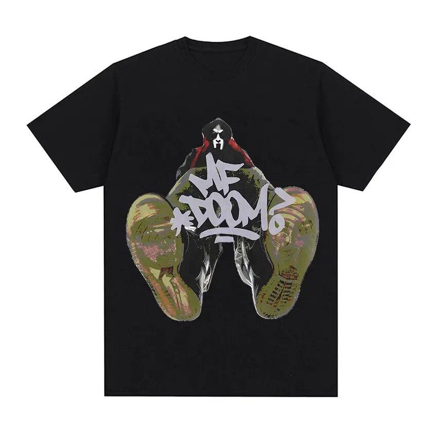 

American Summer New Madilide Metal Face Graphic T-shirt Men s T-shirt Retro Fashion Cotton Short-sleeved Top S разноцветный