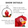 Creative Resin Parrot Hang On Tree Outdoor Garden Decoration Statue Animal Sculpture For Home Office Room Garden Decor Ornament