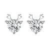 SHEIN Antler Stud Earrings S925 Silver Needle - Sweet Simple Christmas Gift Jewelry