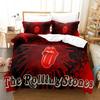 3D Print R-Rolling S-Stoness Logo Bedding Set Duvet Cover Bed Set Quilt Cover Pillowcase Comforter King Q-Queens Size Boys Adult
