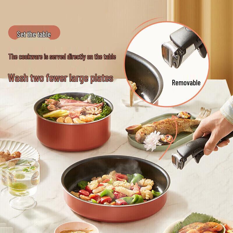 Supor Non-stick Detachable Handle Cookware Set