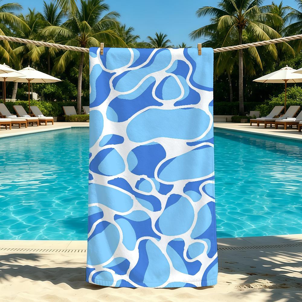 Towel Art For Fashion Wave Outdoor Camping Bubble Beach Towel Super Absorbent Quick-Drying Summer Towel
