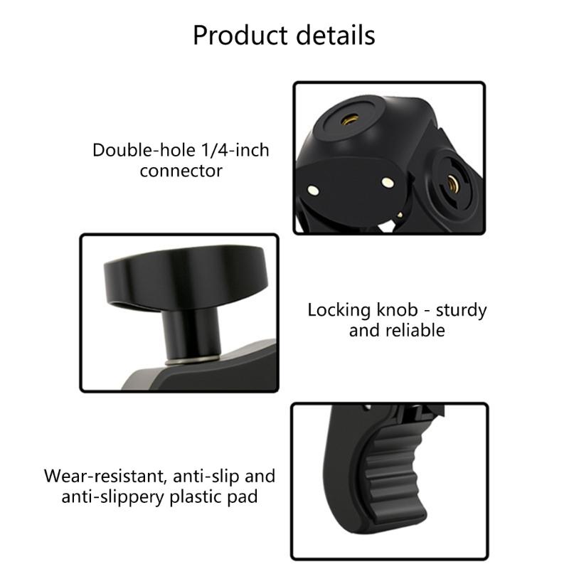 Photography Gear Mount Adapter 1/4 Female and Male Port for Camera Phone Light Holders on Bikes Desks Gym Equipment