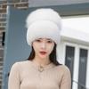 Rabbit Fur Hat Women's Winter Fashion Rex Rabbit Fur Hat Winter Warm Fox New Style Hat Ear Protection Thick Hat for Women