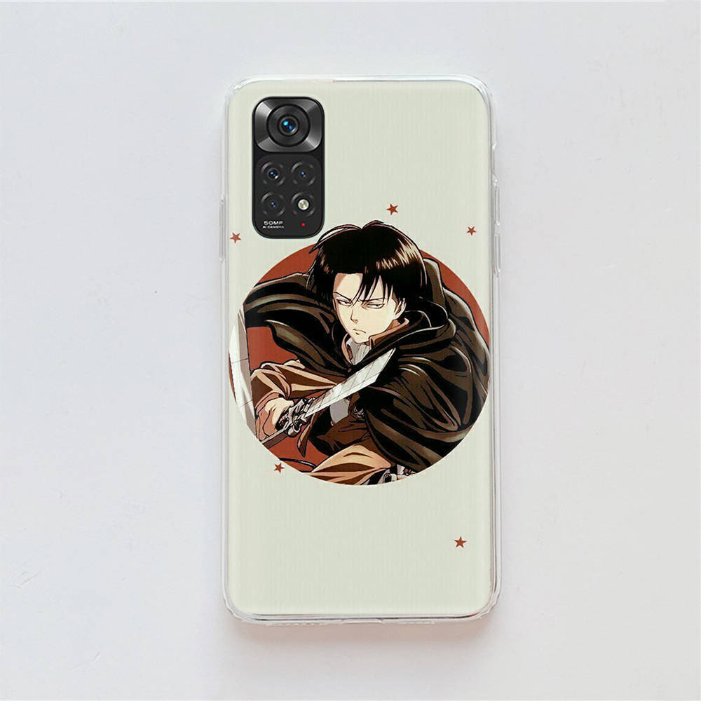 DT52 Anime Attack On Titan Case for Samsung A04 A14 A23 A34 A54 M23 M33 M52 M53 Realme 10 9 C30S C35 C55 VIVO Y02S Y21 Y33S Y51 X80 Pro Clear Cover