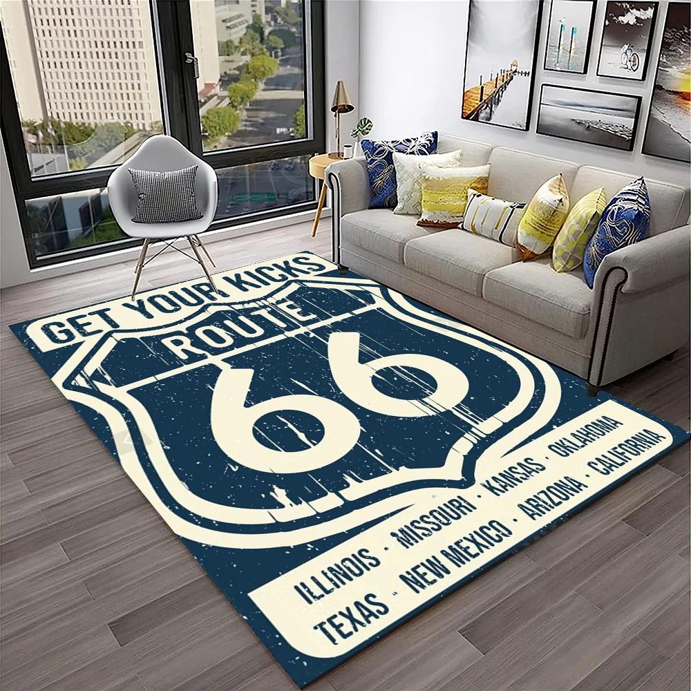 Mother Road,Historic Route 66,mãe estrada Carpet Rug for Home Living Room Bedroom Sofa Doormat Decor,Area Rug Non-slip Floor Mat