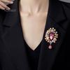 Kunstkristall-Brosche, glänzende Strass-Inlay-Brosche, Damen-Trend, eleganter Party-Schmuck, Accessoire, Hochzeitstag, Geschenk