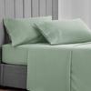 CozyLux 2 Pack - Queen Size 20x30 Inch Sage Green Microfiber Pillowcases with Envelope Closure, Soft and Breathable