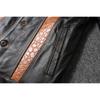 Chinesische Größe Patchwork aus Rindsleder mit kontrastierendem Revers Lederjacke für Herren Freizeitjacke Leder Mäntel Echte Rindsleder Lederjacke Herren