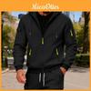 Mens Casual Hoodie With Zipper Pockets And Fleece Lining For Winter Comfort
