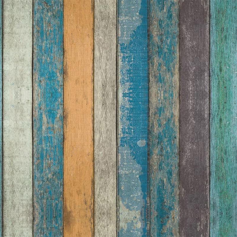 3D Retro simulato mattone Grano di legno Piante Carta da parati autoadesiva impermeabile Ristorante Bar Sfondo Adesivi murali Decorazione della parete del soggiorno