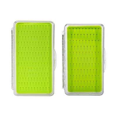 Waterproof Single Side Plastic Fly Box Silicone Pad Insert Fly Storage Fishing Tackle Box Clear Lid Fly Box Container