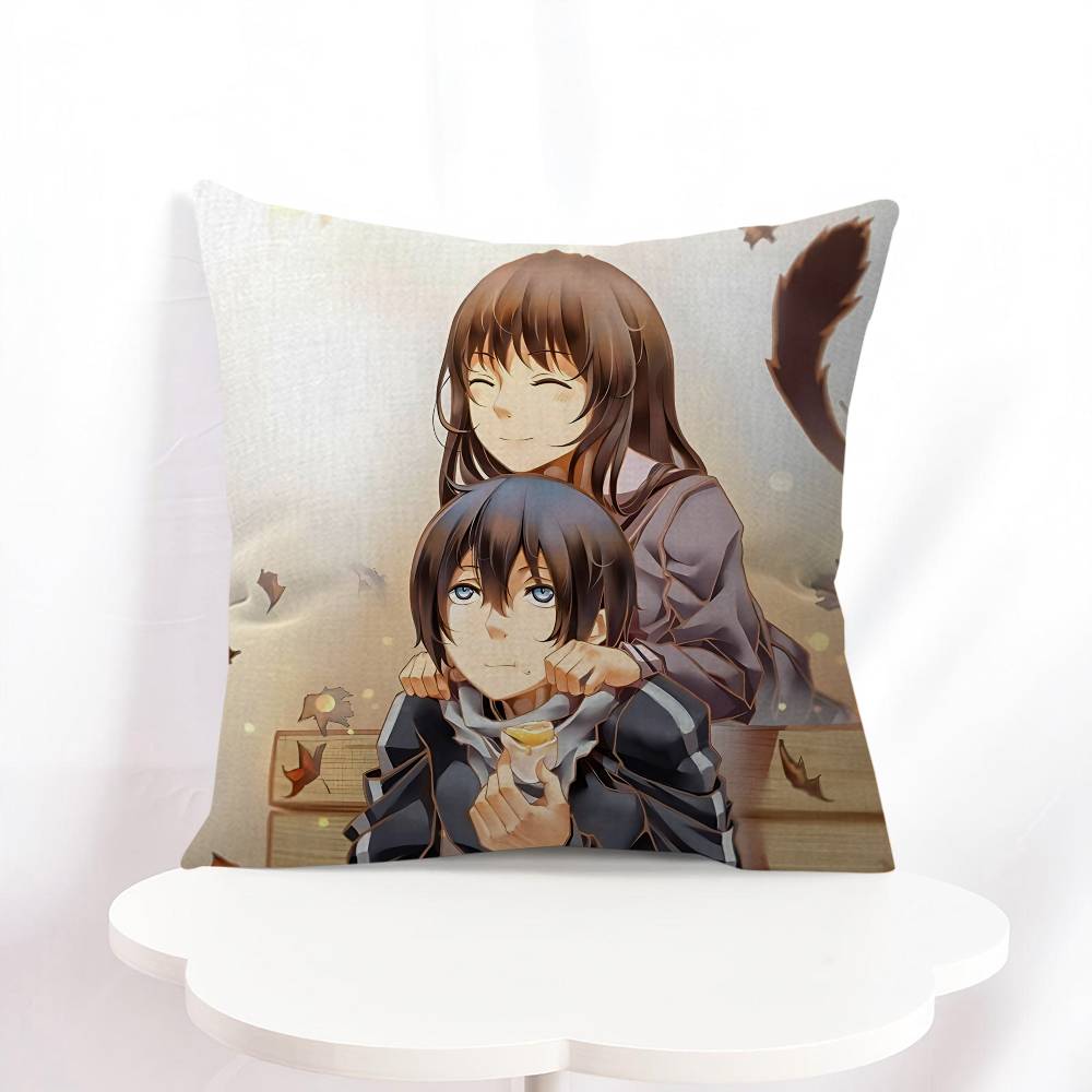 Anime N-Noragami Cushion Cover Inches Farmhouse Decor Home Throw Pillow Covers For Couch Decorations