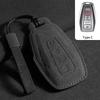 Suede Car Key Case Cover Protector Shell For Geely Coolray X6 X7 EX7 2024 Geometry C Emgrand UV GT GC9 Auto Styling Fob Holder