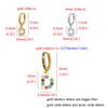 QMHJE Initial A-Z Letters Mini Small Hoop Earrings Women Gold Silver Rainbow Crystal Jewelry Earring Aretes Alphabet ABC