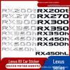 Lexus RX Series Tail Badge Logo Sticker for RX200t, RX300, RX350, RX270